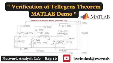 “Verification of Tellegen’s Theorem | MATLAB Simulation Explained”
