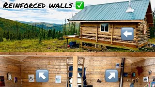 Off Grid Living in Remote Alaska: Reinforcing our walls using cables to prevent leaning/collapsing