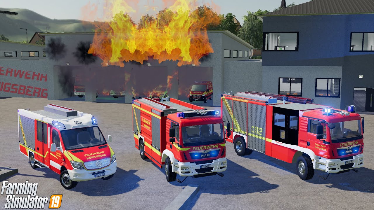 LS19 - Die Feuerwache Königsberg brennt! Können wir die Fahrzeuge retten? Feuerwehr Einsatz Woche