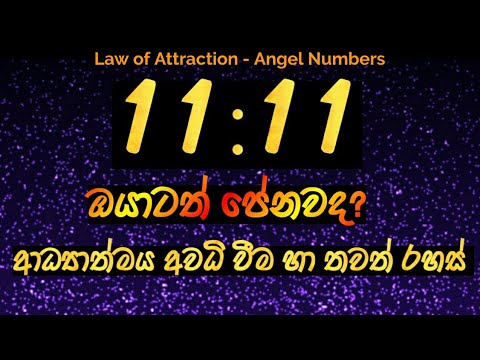 1111 පේන්නේ ඇයි? ආකර්ෂණ නීතියේ වැදගත්ම සංඥාව | Angel Number 1111 Sinhala | Law of Attraction Sinhala