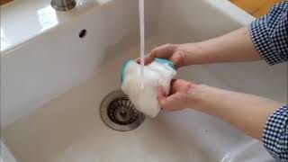 水洗いできれいに汚れが落ちる！レーヨン100%の台ふきん「クリンネル」