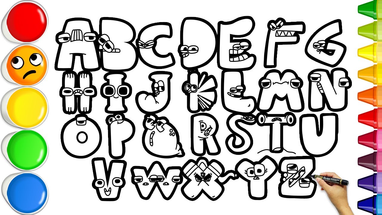 How To Draw Monster Alphabets From A to Z | ABC Tutorial Step by Step ...