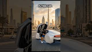 🚗✨ Pearl White BMW Flying Car in Dubai! | Future is Here #shorts #dubai #flyingcar