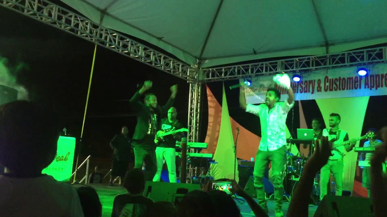 KI & the band at Aranguez Savannah for Better Deal Supermarket Customer Appreciation