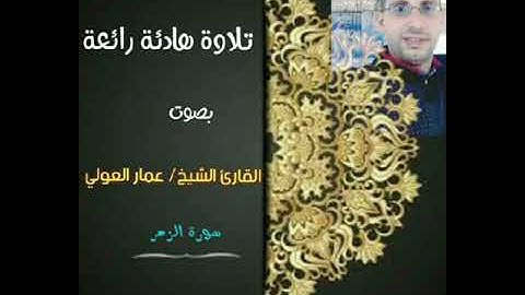 قراءة مميزة من بداية سورة غافر للقارئ الشيخ عمار العولي