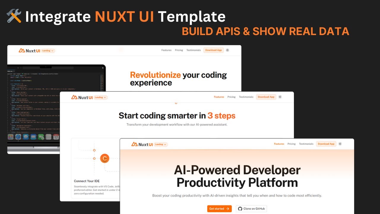 Integrate Nuxt UI Landing Page Template in Laravel 🚀 | API & Database ...