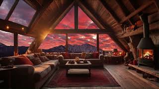 ASMR Mountain Chalet Sunset: Clouds Drifting in the Wind