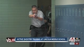 Active shooter training at Lincoln Middle School
