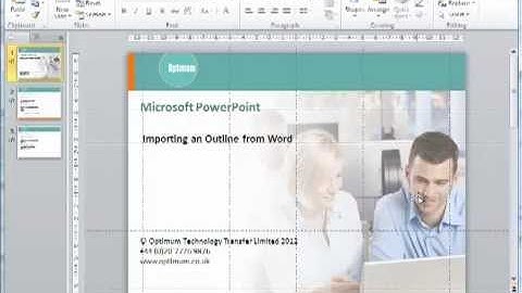 Microsoft Office 2010 - Importing an Outline from Word into PowerPoint
