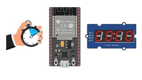 Making a chronometer with ESP32 board and TM1637 display