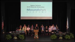 MPA Upper School Awards Assembly 2018