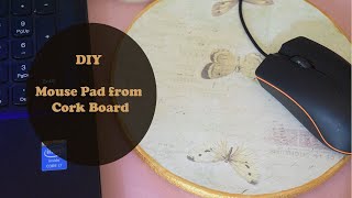DIY Mouse Pad/ Coaster using Paper and Cork Board. 5 minutes easy and fun craft
