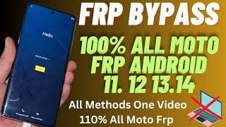 100% All Moto Frp Bypass WithOut Pc / All Method Frp Motorola Android 14.13.12.11 Patch 1 March 2024