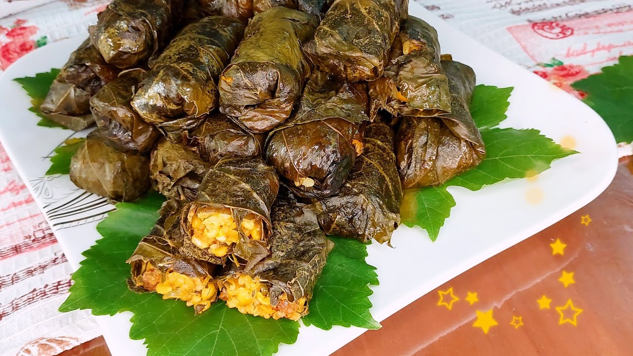 I realized late that I want to cook with vine leaves,I couldn't believe it was so delicious😋🙄