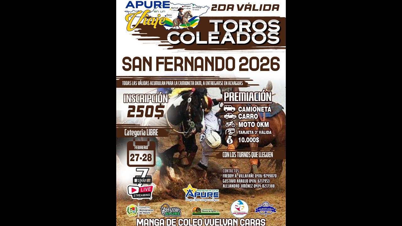 SAN FERNANDO 2026 / APURE EN UN VIAJE / II VALIDA