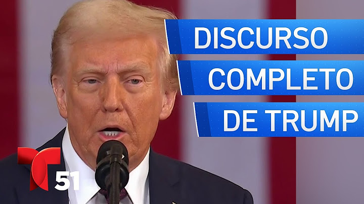 Discurso completo de Donald Trump en su toma de posesión