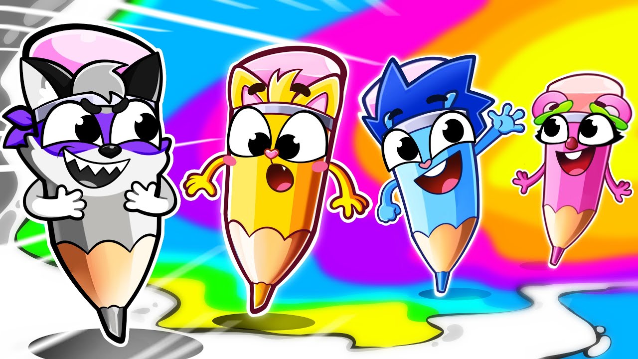 The Naughty Grey Crayon | I Want My Colour Back ! Kids Songs