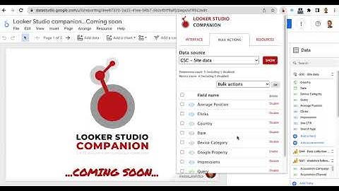 Looker Studio companion - Chrome extension in progress...