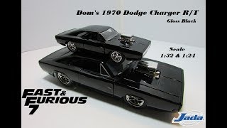 Dom's Dodge Charger R/T Gloss Black Jada Scale 1:32 & 1:24 - YouTube