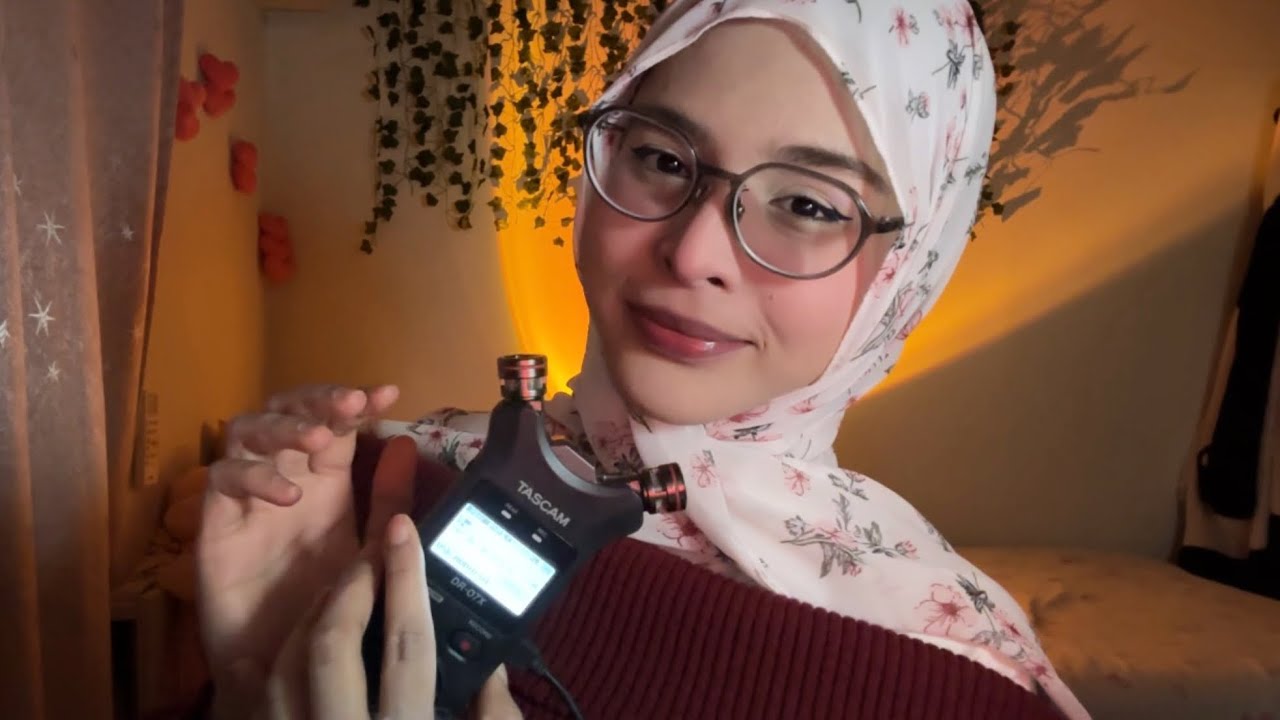ASMR TASCAM ♡ INAUDIBLE WHISPERS, HAND SOUNDS, MOUTH SOUNDS 😴💤