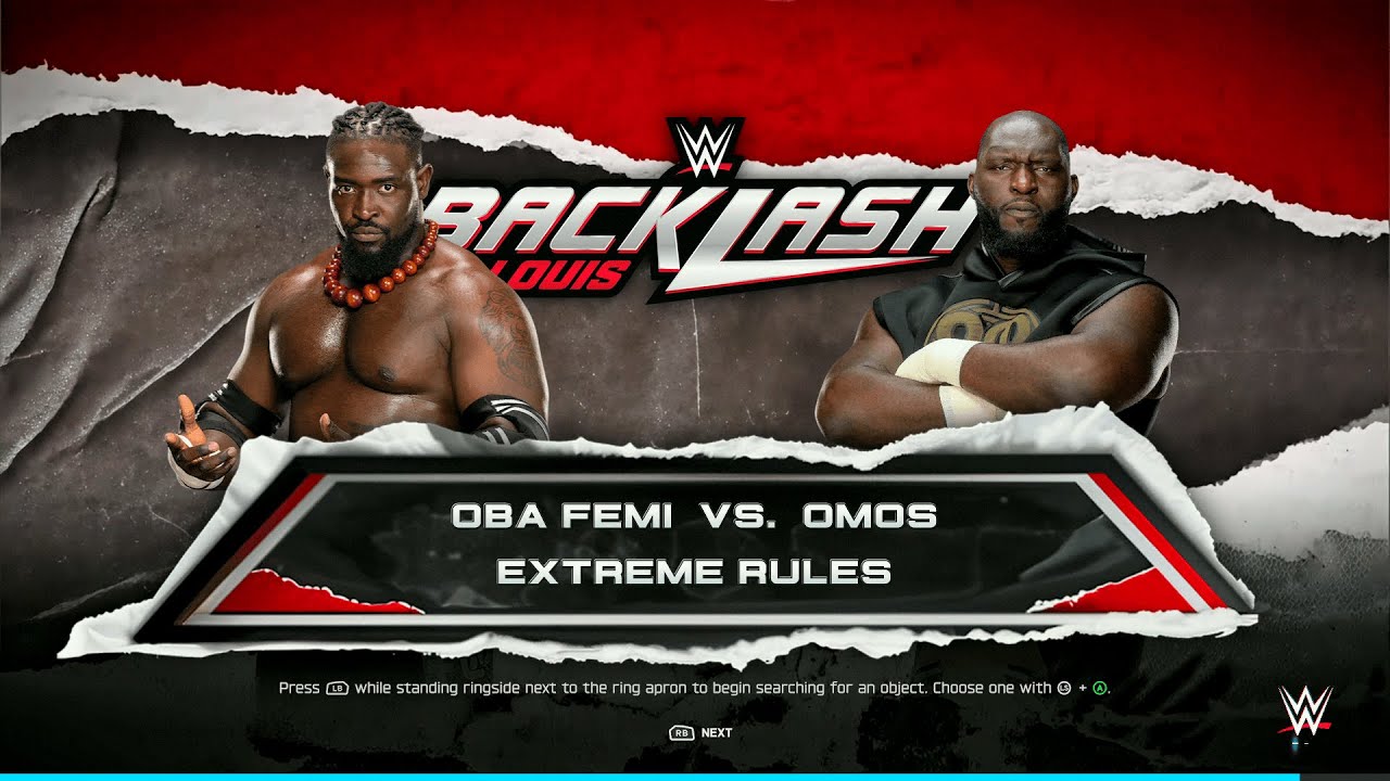 WWE 2K25 FULL MATCH - Oba Femi vs. Omos - Clash of the Titans!