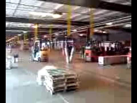 talented dock worker spinning cylinders youtube ups industrial