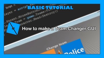 How to make a Team Changer GUI! | Roblox Studio