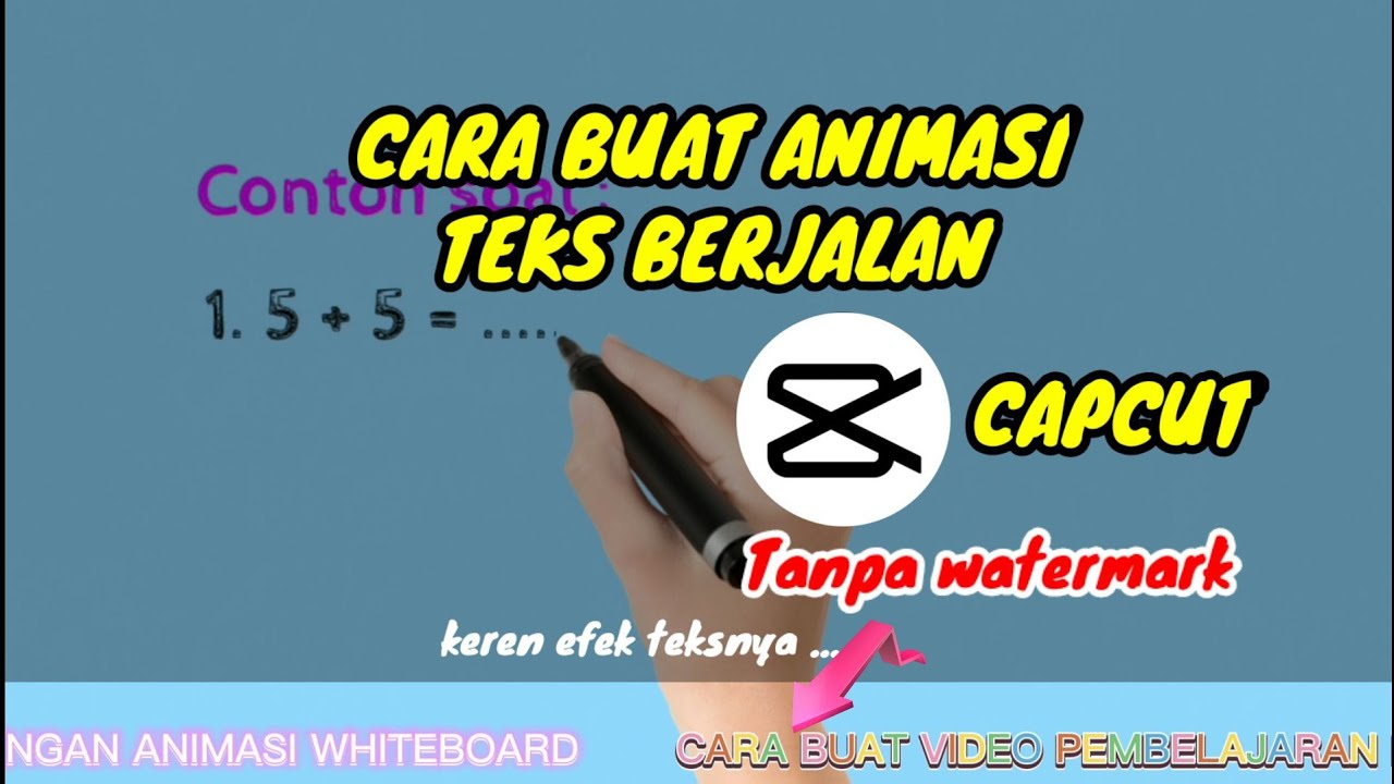 Cara Buat Animasi Teks Berjalan Di Capcut Youtube