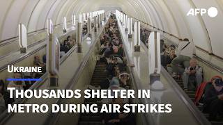 Kyiv Residents Take Shelter Inside Metro Station During Massive Russian Attack Afp