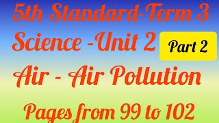 5th Standard-Term 3-Science-Unit 3-Air Pollution-part 2- pages from 99 to 102 samacheerkalvi