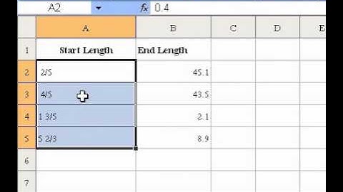Microsoft Office Excel 2003 Display numbers as fractions