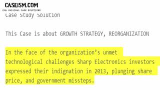 Sharp Electronics in 2013 Case Study Help - Caseism.com