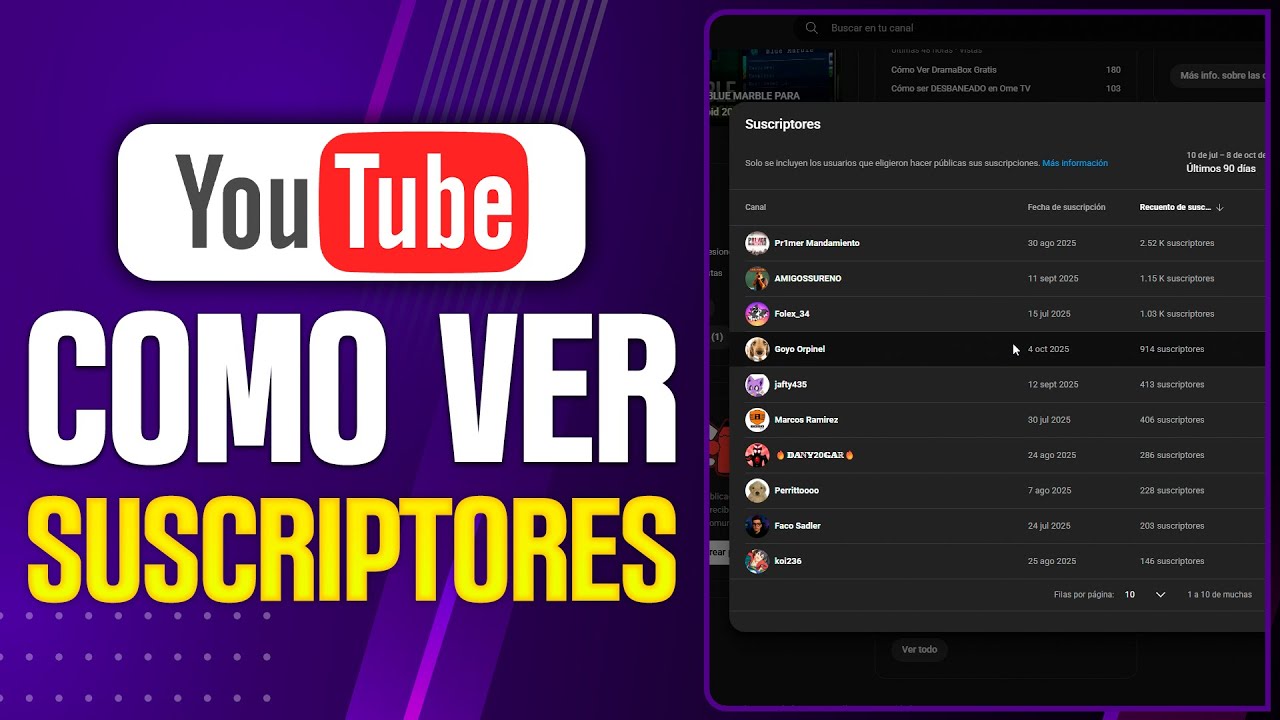 Cómo VER MIS SUSCRIPTORES en YouTube (2025)