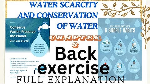 MY LIVING WORLD | CLASS 4 DAV | CHAPTER 8 WATER SCARCITY AND CONSERVATION OF WATER 💦 BACK EXERCISE