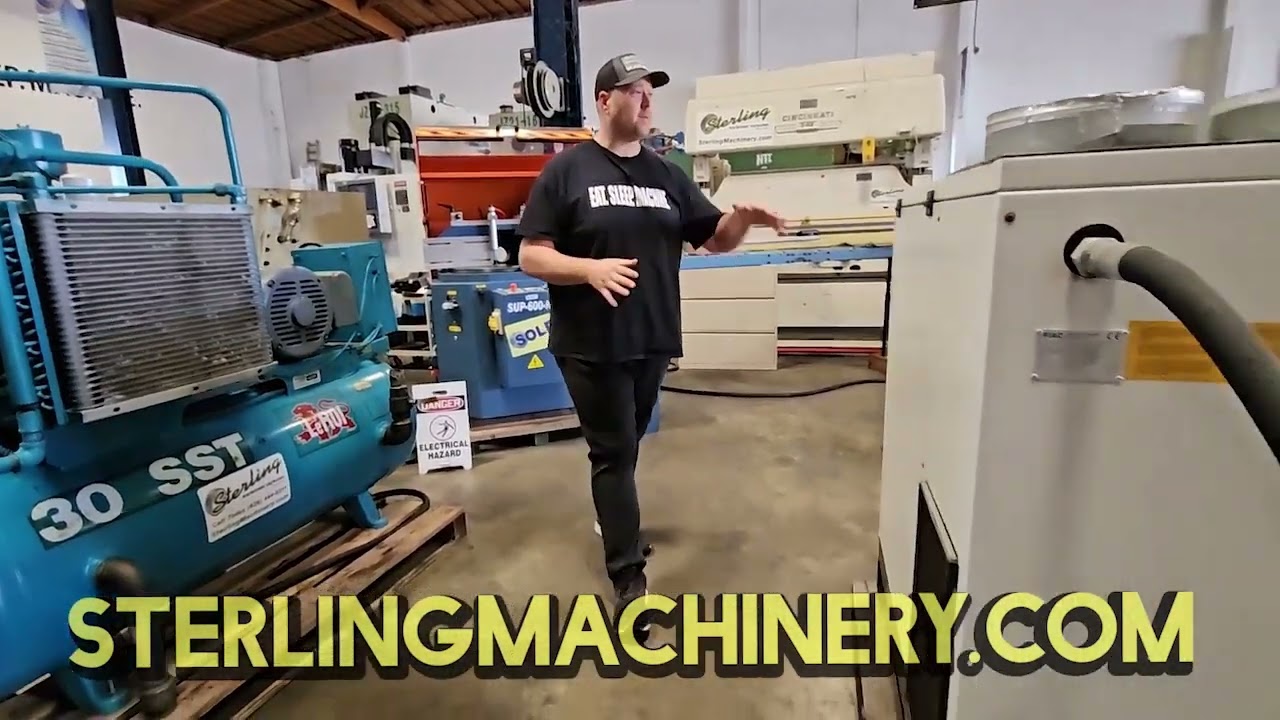 30 H.P. Used Leroi Horizontal Air Compressor Piston Type with Horizontal Tank, Mdl. Model 30, 