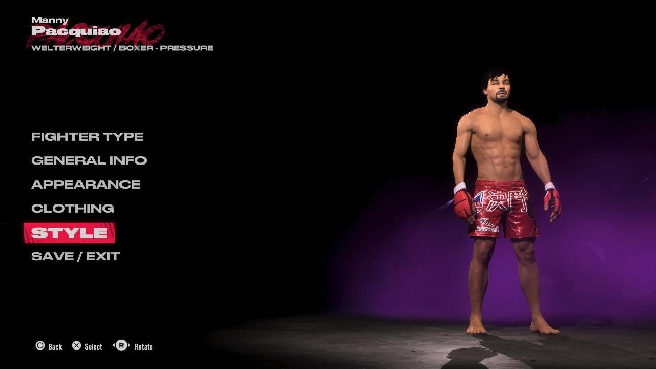 Pacquiao UFC 5 CAF Best