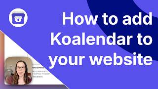 How to add a booking page to your website | Koalendar