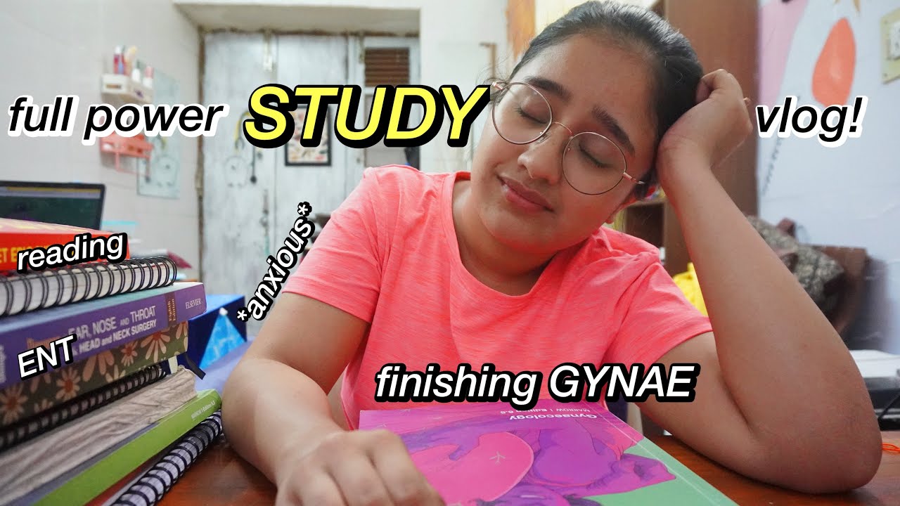 finished GYNAE in a week!!🥲🩺🩻 anxiety, yoga, studying | full *power* study vlog!📚📖
