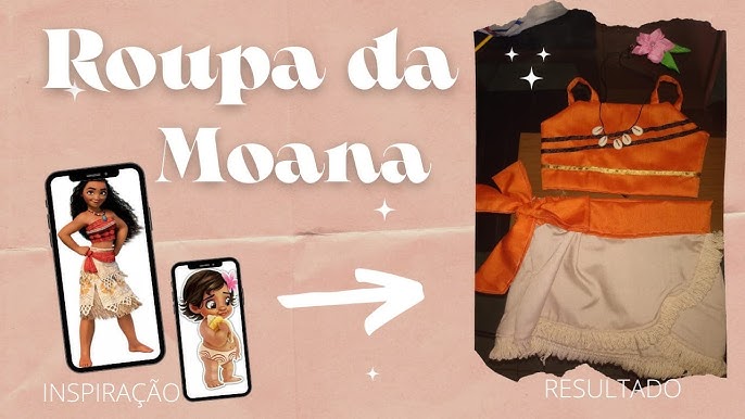 Fantasia Moana, sem costura. #roupamoana #façavocêmesma