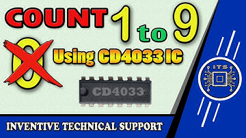 How to Count 1 to 9 on 7 Segment Display Using CD4033 IC by Inventive Technical Suport #electronics