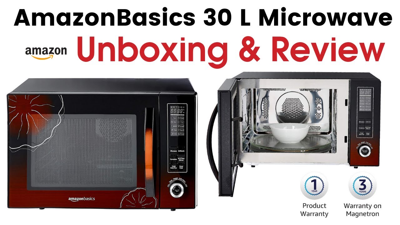 Amazonbasics 30 L Convection Microwave Black Unboxing Review Youtube