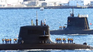 「そうりゅう型潜水艦」の反航 Soryu-type submarine crossing
