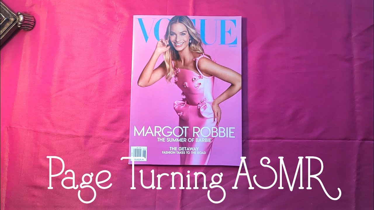 Page Turning ASMR | VOGUE Summer 2023 Margot Robbie Magazine | No ...