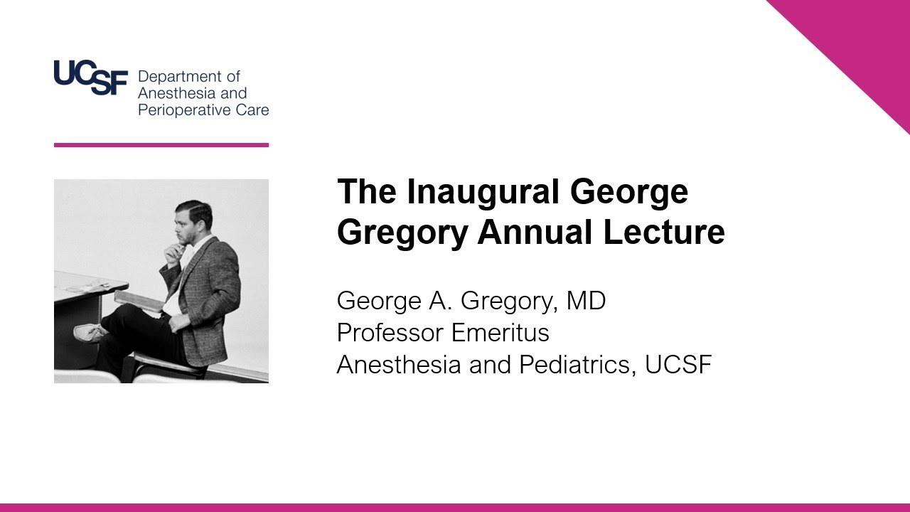 The Inaugural George Gregory Annual Lecture - Featuring George Gregory
