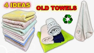 WHAT CAN BE DONE WITH OLD TOWELS? / Recycling Old and Torn Towels / 4 Ideas