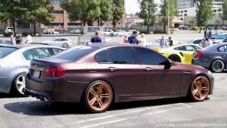 Bronze BMW M5 with gold wheels