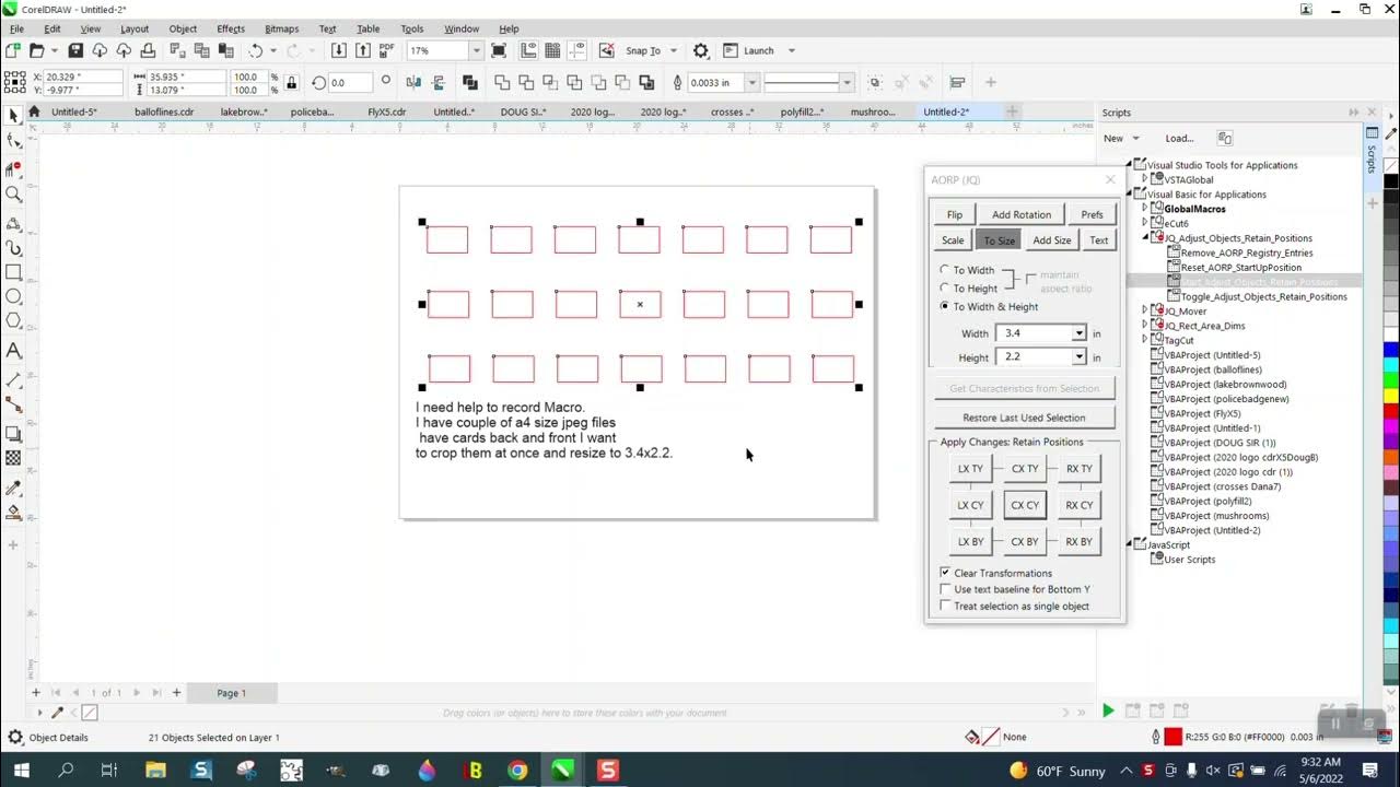 Corel Draw Tips & Tricks Resize some or all item at the same size YouTube