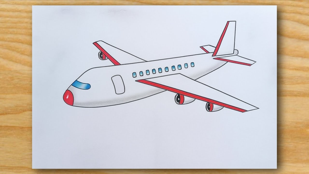 Easy Aeroplane Drawing Tutorial | Learn to Draw a Plane in 5 Minutes | How To Draw An Aeroplane.