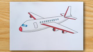 Easy Aeroplane Drawing Tutorial Learn To Draw A Plane In 5 Minutes How To Draw An Aeroplane.