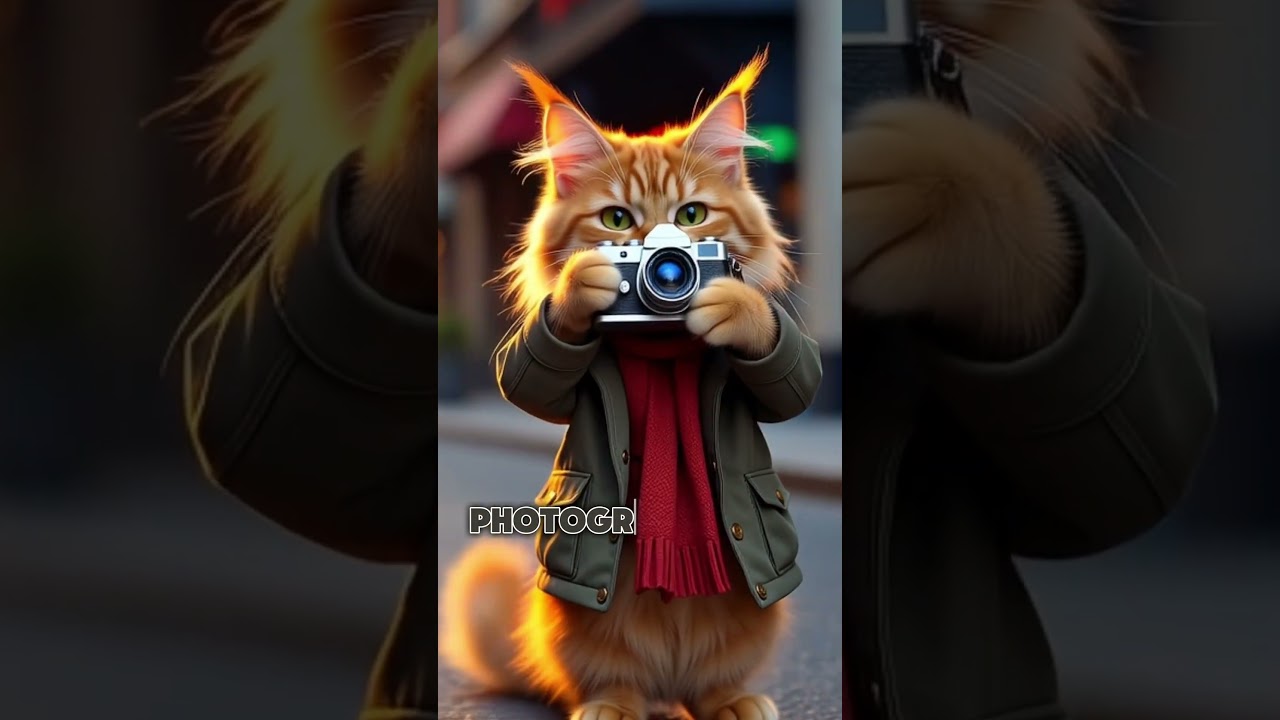 📸 Photographer Cat Captures Moments! | Cute Cat with Camera 🐾✨ 